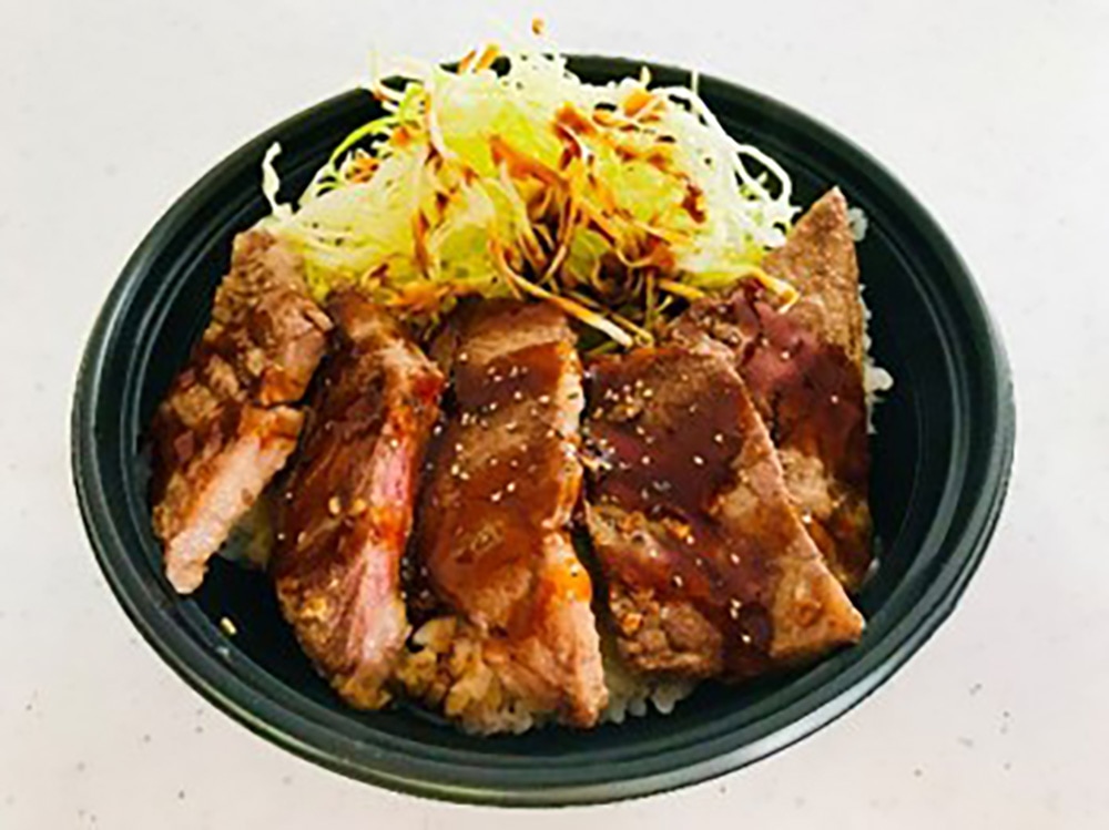 牛ステーキ丼(ステーキ串にもできます)